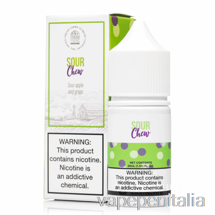 Penna Vape Da Masticare Acida - Sali Freschi Di Fattoria - 30 Ml 35 Mg